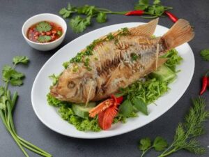 Cá diêu hồng chiên xù
