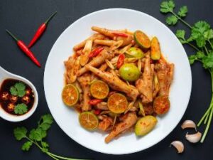 Chân gà sốt thái