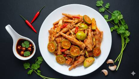 Chân gà sốt thái