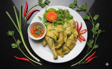 Ga Hap La Chanh 鶏肉蒸す