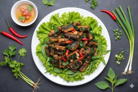 Lươn xào lá lốt