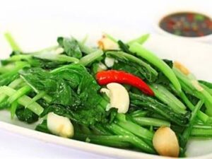 Rau cải xào tỏi