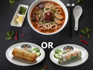 Bún bò Huế & Nem Gói