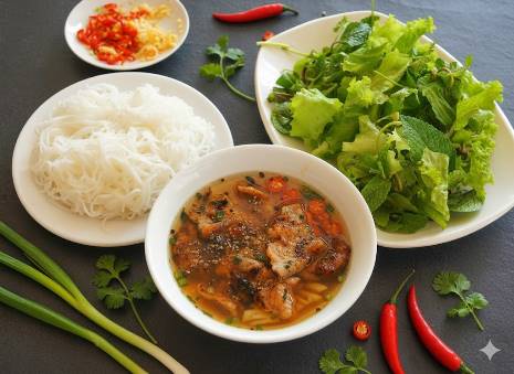 Bún chả nướng Hà Nội